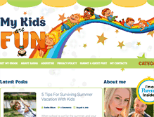 Tablet Screenshot of mykidsarefun.com